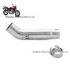Stainless Steel Exhaust Mid-section for Hornet CB600F Motorcycle Modification