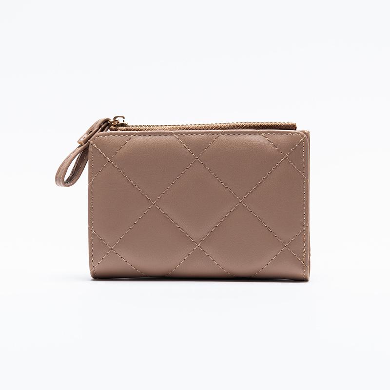 Women's Multifunctional Large Capacity Wallet - Solid Color, Small Diamond Design, Multi-Color Card Holder & Coin Purse for Autumn/Winter