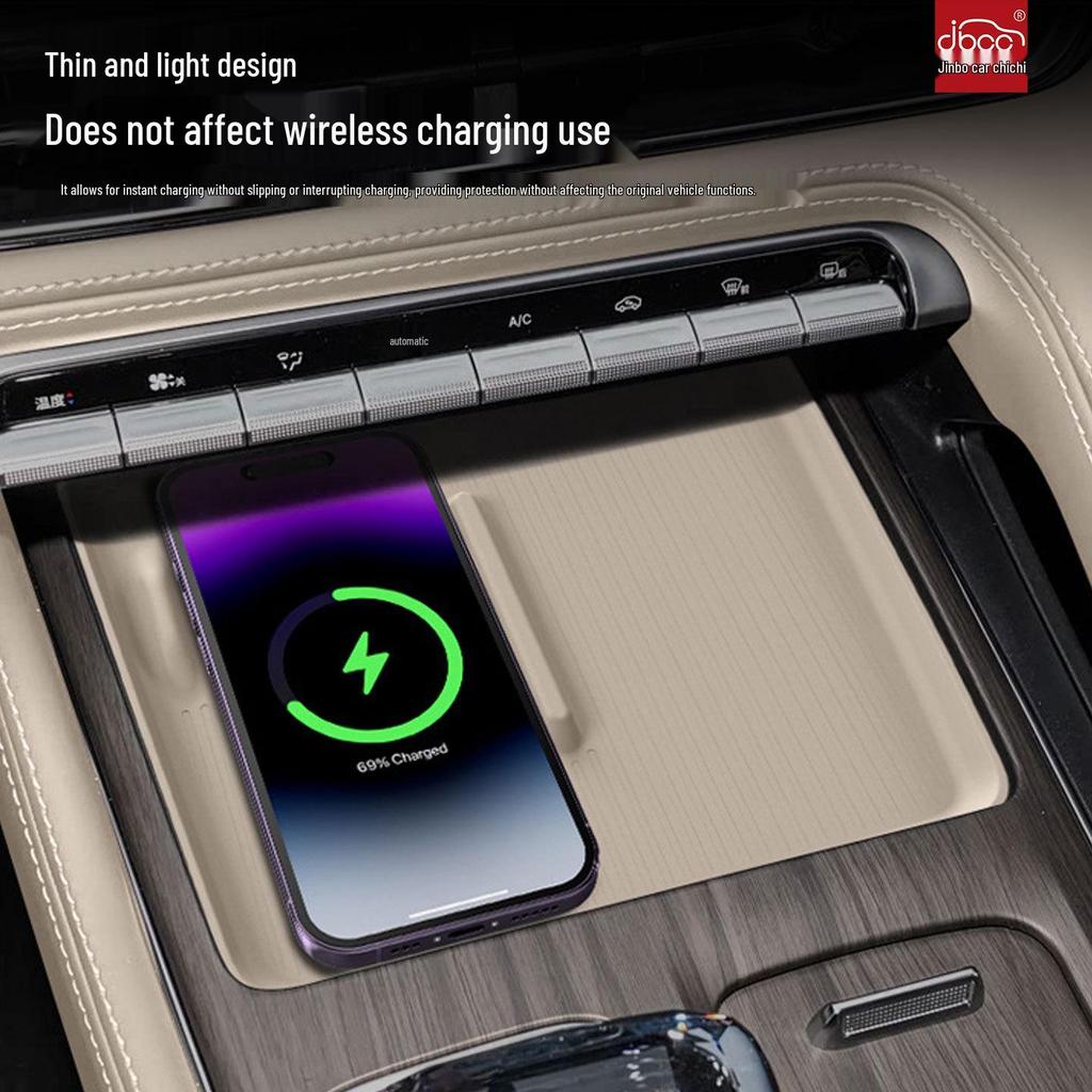 Silicone Wireless Charging Pad for Geely Xingyue L (Fits 26 Models) - Center Console Phone Accessory