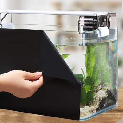 30/40/50cm Adhesivo de Fondo para Acuario Negro Película Adherente Estática Adhesivo Papel Pintado Decoraciones de Fondo para Acuario