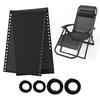 Folding Lounge Chair Black Teslin Mesh Replacement Fabric Wide Thickened Beach Nap Chair Accessories