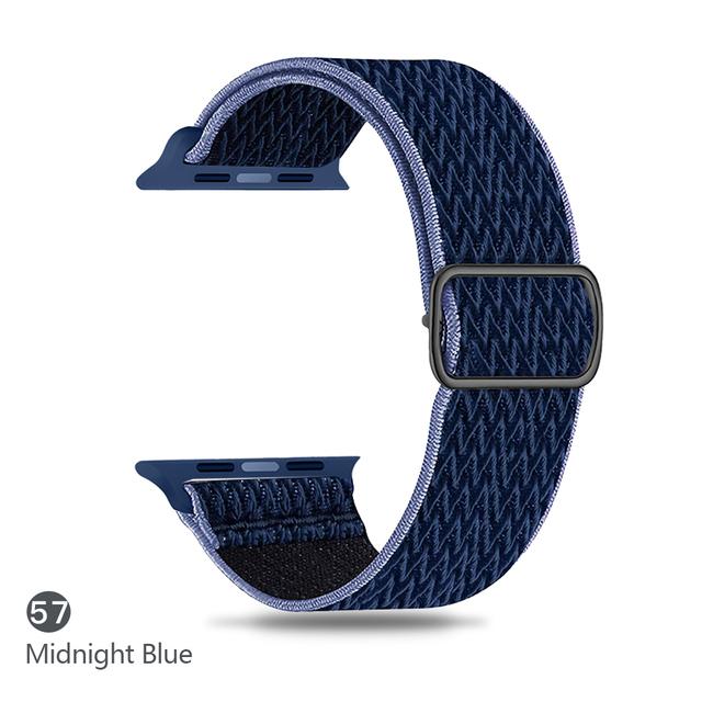 Cinturino in Nylon per Apple watch band 44mm 40mm 38mm 42mm ultra 2 49mm SOLO bracciale correa iwatch series 9 7 SE 6 5 4 8 45mm 41mm