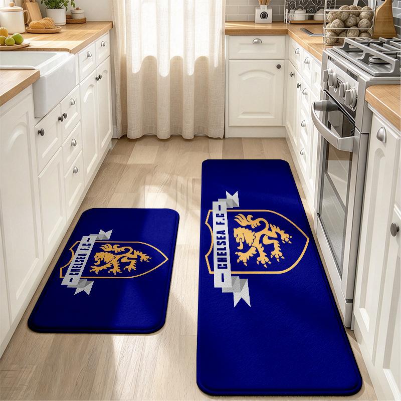 Chelsea FC Print Flannel Kitchen Mat Christmas Soft Area Rug Non Slip Floor Carpet Home Decoration
