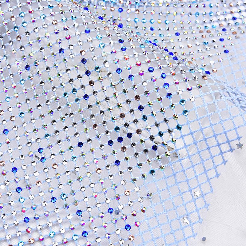 24*40Cm 3mm Rhinestone Mesh Trim Strass Crystal Ribbon Applique Sticker for Diy Shoes Garment Wedding Bridal Decoration