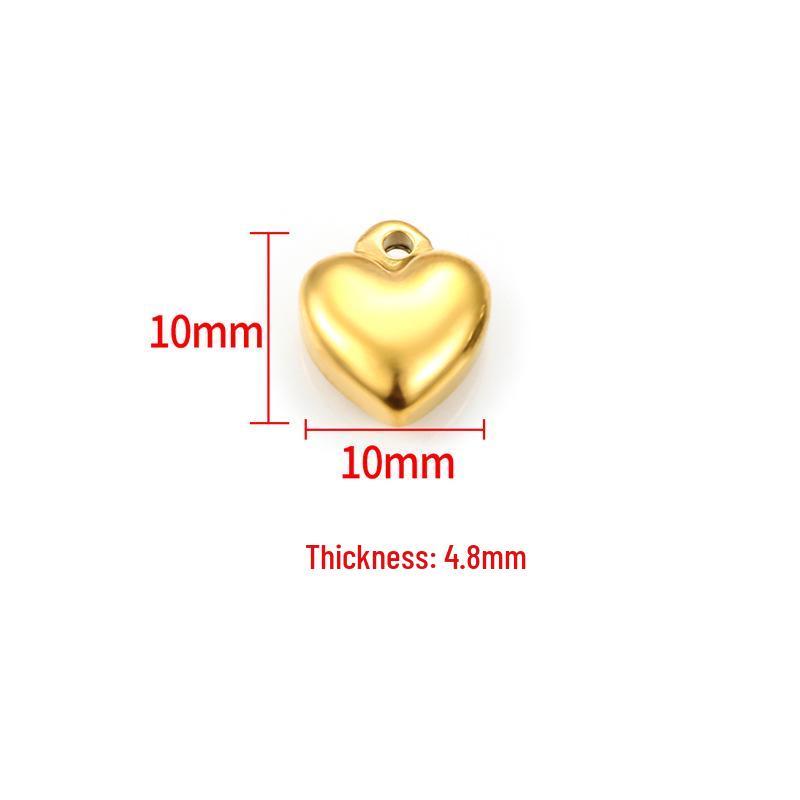 Stainless Steel Heart Lock Pendant for DIY Necklaces & Bracelets - Couple's Fashion Accessory