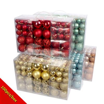 100Pcs/Box Christmas Decorations Christmas Balls Hang Pendant Indoor New Year Xmas Tree Decor Home Christmas Decoration