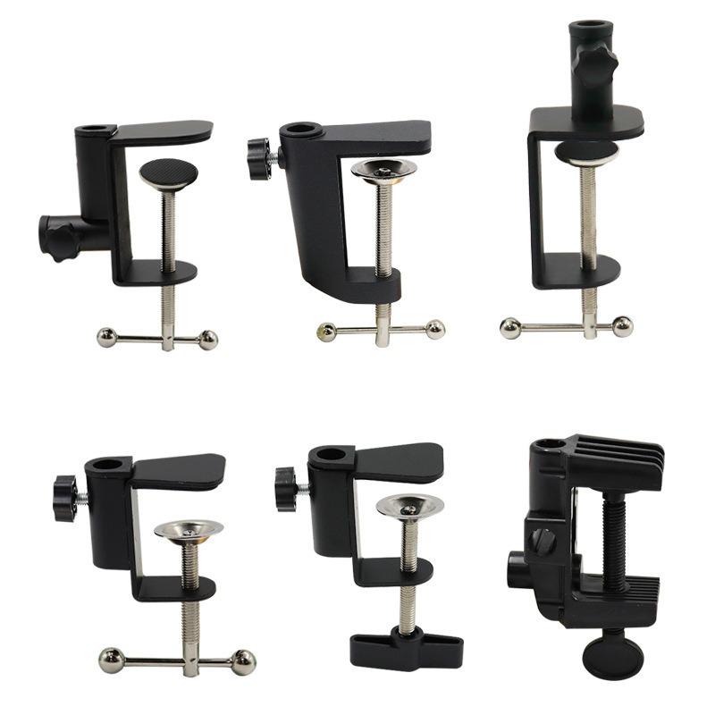 Verstellbare Aluminium-I-Träger-Tischleuchte mit Klemme und Tigermaulklemme