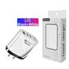 58W Dual Fast Charger with 2 PD+QC3.0 Ports, EU/US/UK/AU Plugs