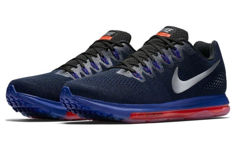 Nike Zoom All-Out Dämpfung Rutschfest Atmungsaktiv Niedrig geschnittene Laufschuhe Herren Blau Silber 878670-015