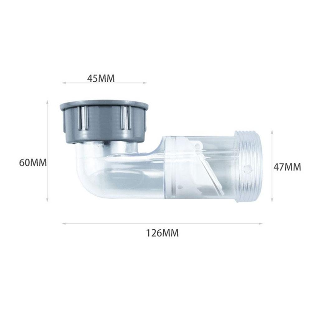 1pc 45mm Kitchen Transparent Deodorizing Elbow Check Valve Lateral Side Drain Pipe Wash Basin Drainage Sink Drain Hose