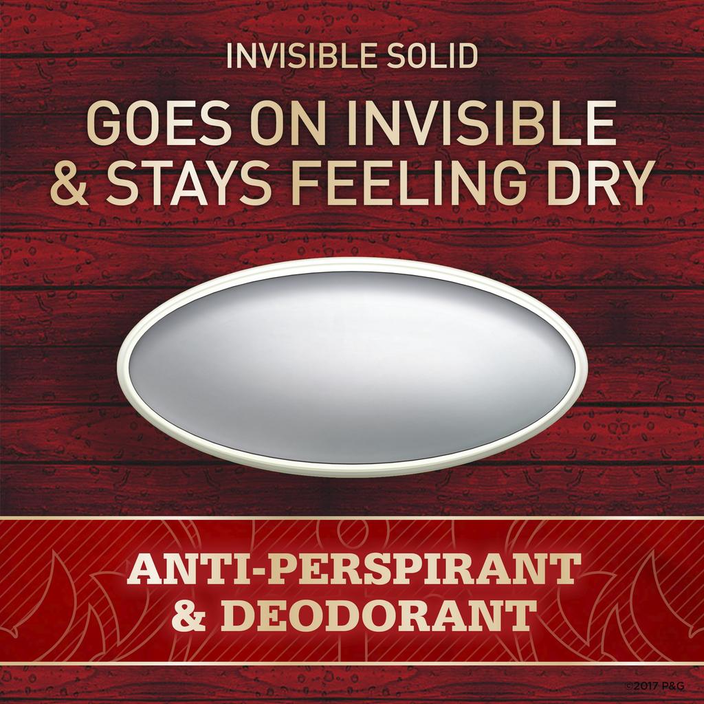 Old Spice Red Antiperspirant and Deodorant Invisible Solid Oz Men's Collection, Captain, 2.6