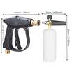 4000PSI High Pressure Car Wash Gun & Foam Spray, 5 Color Nozzles with Rubber Base, M22-14 Adapter for Karcher K Series