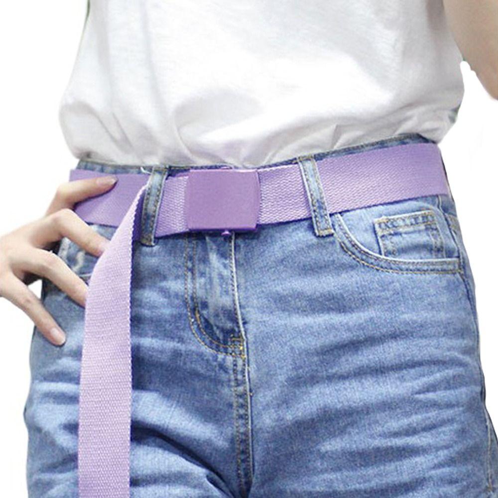 Wide Side Man's Waist Belt Canvas Jeans Decoration Elegant Women Nylon Belt  Party