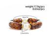 Salircon 7 Colors Vintage Imitation Pearl Elastic Rope Bangles Women Boho Exaggerated Geometric Acrylic Resin Bracelets Jewelry