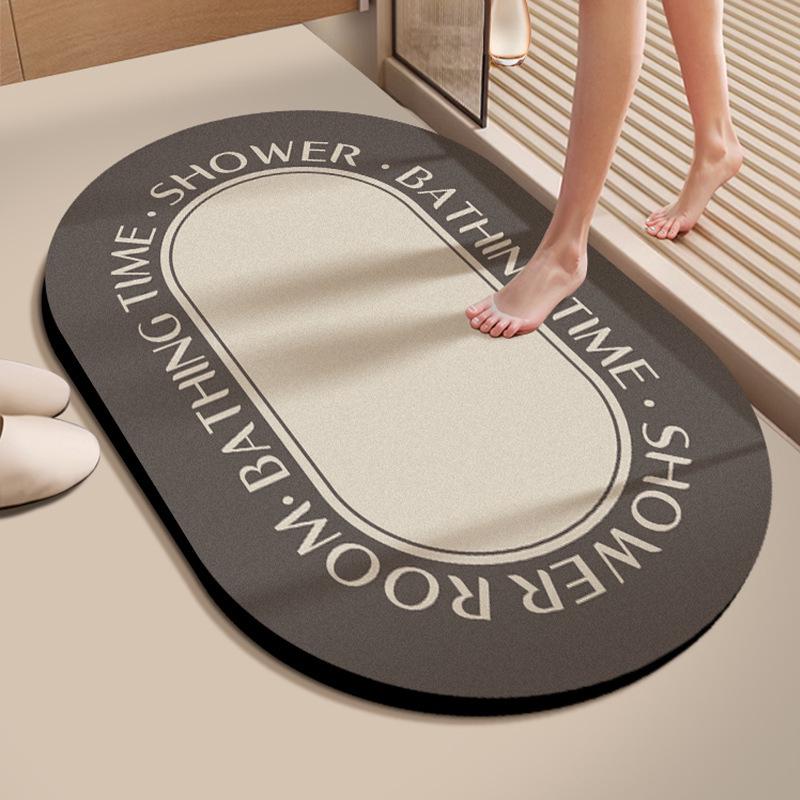 Absorbent Non-slip Diatomaceous Earth Bathroom Mat: Quick-drying, Stain-resistant, Easy-to-clean