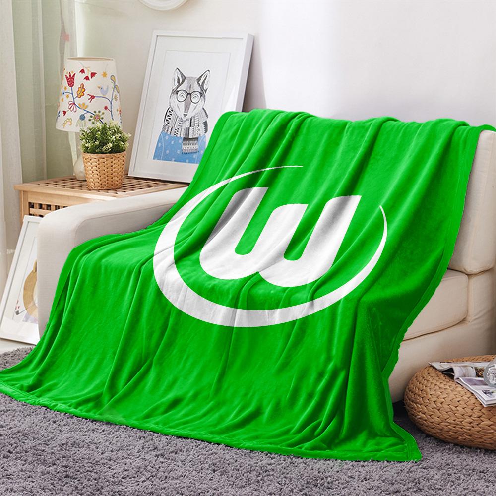 Coperta in Flanella Stampata VfL Wolfsburg, Alta qualità Confortevole per Tutte le Stagioni, Decorazione per la Casa, Calore e Comfort, Perfetta per Regali di Natale