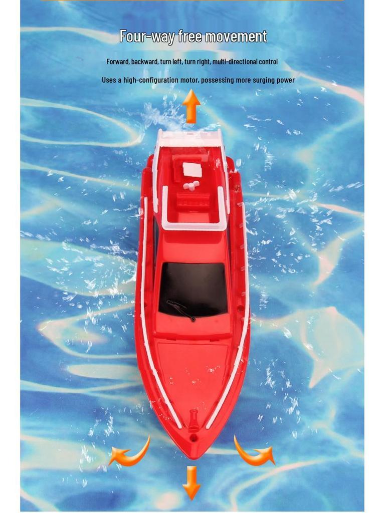 Brinquedo de Lancha de Controle Remoto de Alta Velocidade com Longa Duração de Bateria