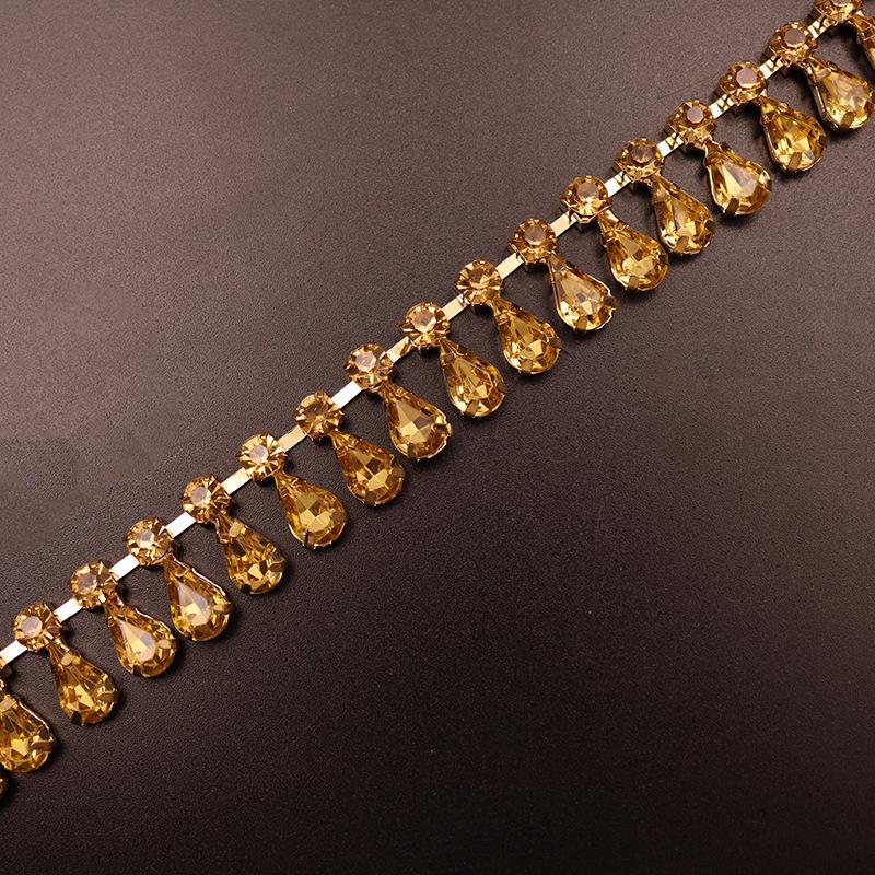 Teardrop Rhinestone Fancy Claw Tassel Chain - DIY Jewelry & Evening Dress Accessory