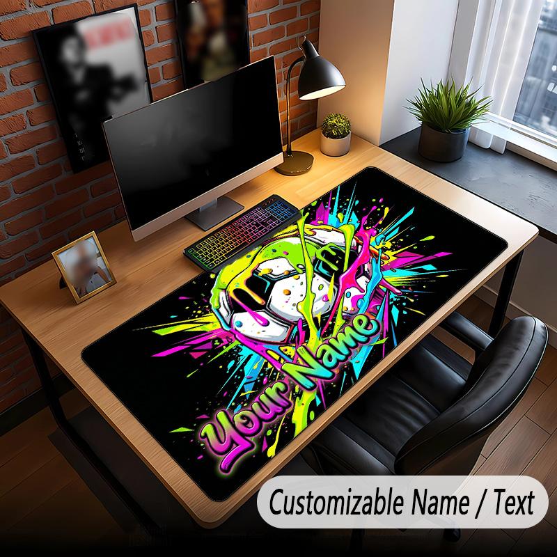 Tapis de Souris Personnalisé Thème Football Personnalisé Avec Nom Texte Tapis de Bureau Personnalisé Pour Bureau Décoration de Maison