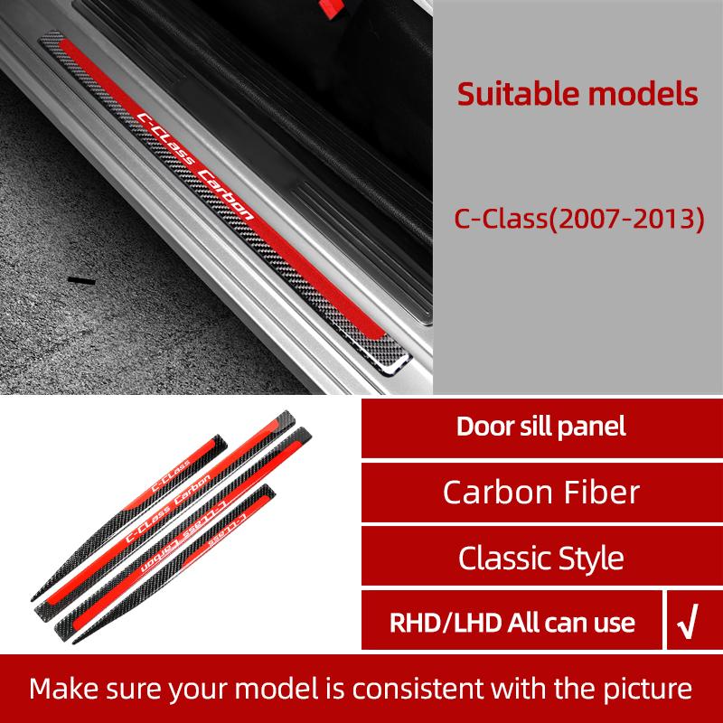 BETTERHUMZ For Mercedes Benz W204 C Class Accessories Carbon Fiber Central Control Gear Shifter Panel Trim Sticker Car Interior