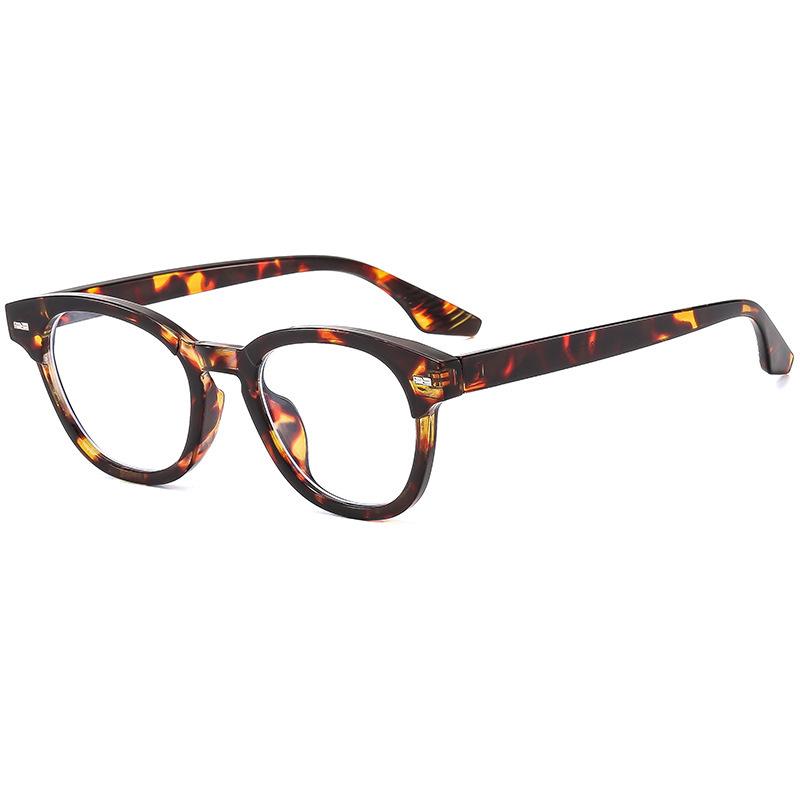 Japanese Ultralight Round Frame Eyeglasses: Fashionable, Small, Rivet Design, Unisex, Anti-Blue Light.