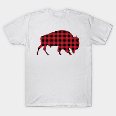 T-Shirt Damen Bison Buffalo Plaid Familie Weihnachtsgeschenk Harajuku Print Kawaii Tshirt Sommer Kurzarm Damen T-Shirt Top T-Shirt