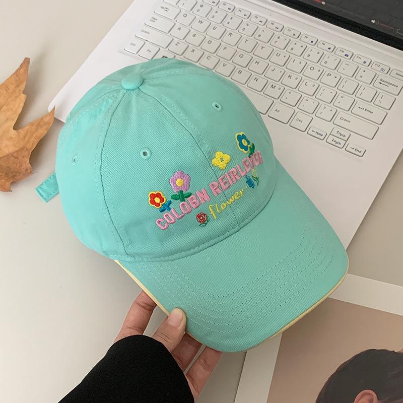 Flower Embroider Cap Versatile Sun Hat Visor Women Baseball Cap Adorable Adjustable Baseball Cap For Daily Outings Sports Spring