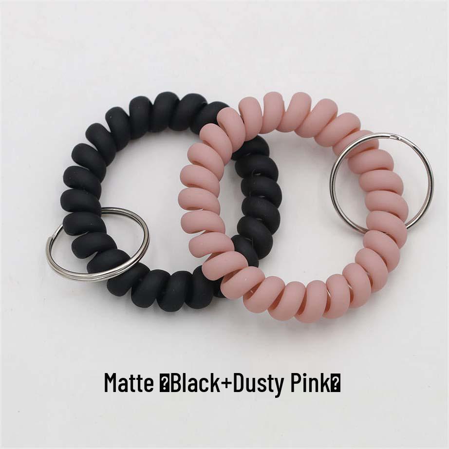 Minimalist Spring Coil Bracelet Keyring & Hair Tie
