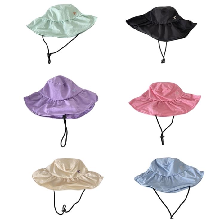 Breathable Bucket Hat Female Beach Sun Hat Outdoor Hiking Fishing Sunproof Hat