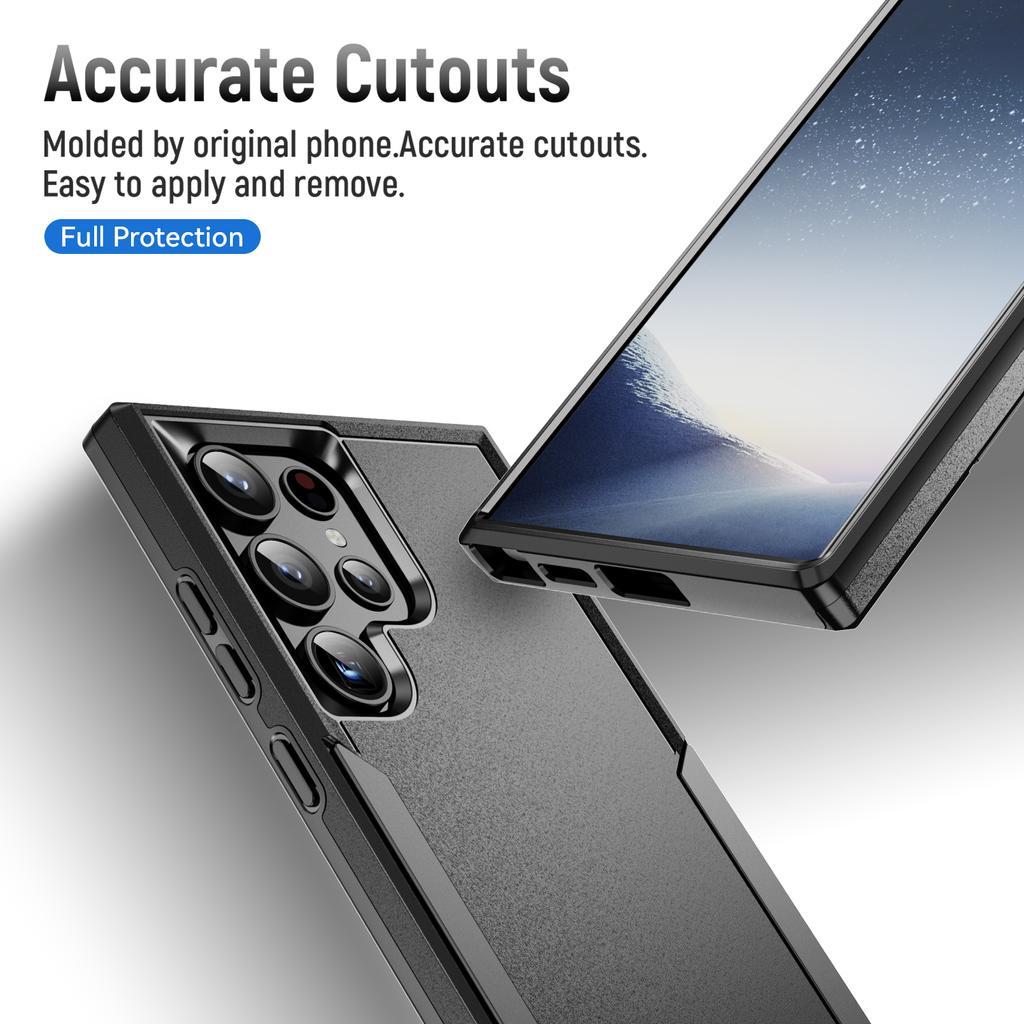 Military Armor Shockproof Case For Samsung S26 Ultra S25 Plus S24 S23 S22 S21 FE  PC+TPU Dual Layer Strong Protection Back Cover