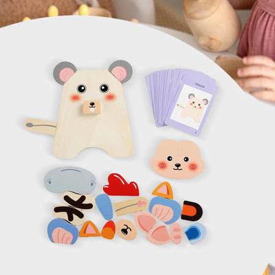 Wooden Animal Puzzle Toys Cute Educational for Kids Ages 35 Boys Girls