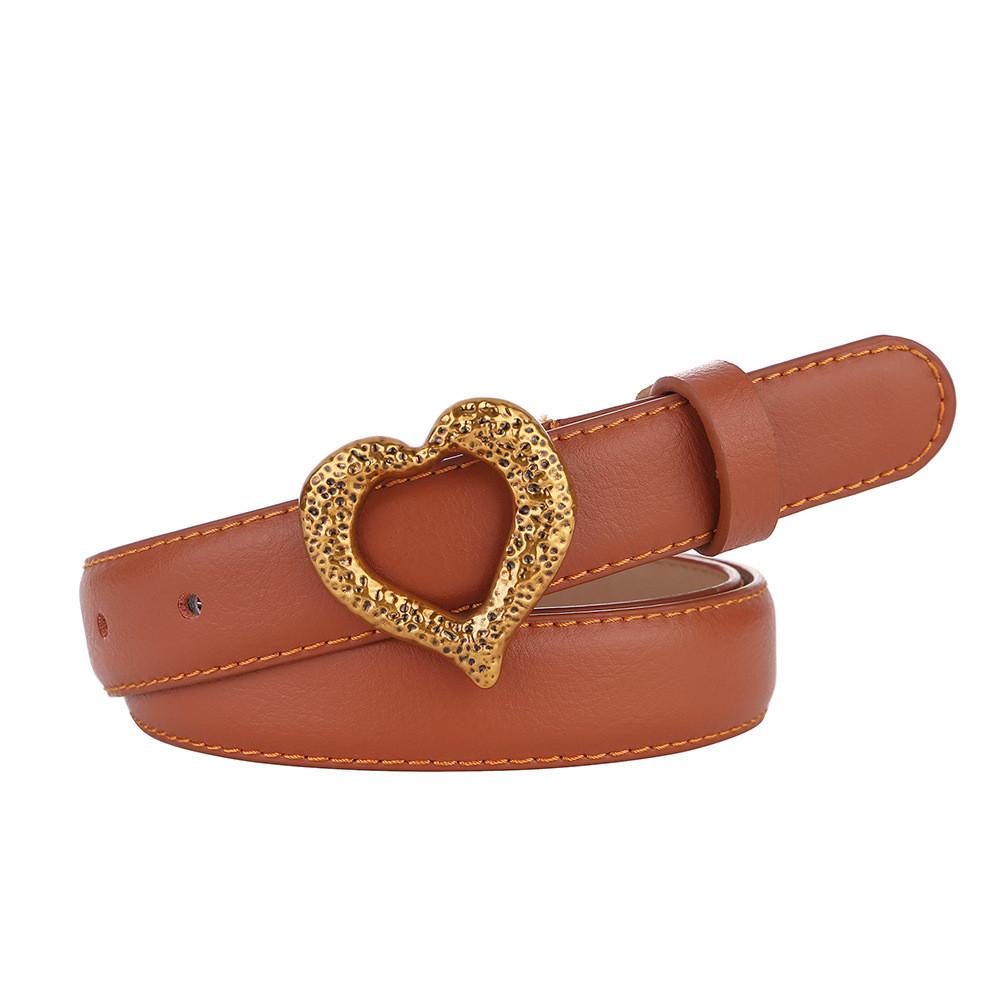 Leather Female Belt With Alloy Snap Closure For Trendy Jeans And Dress Accessory