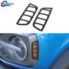 Car Front Small Light Lamp Cover Trim Decoration For Ford Bronco 21+Black ABS