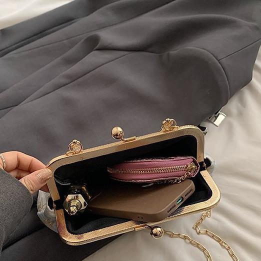 IELGY Retro nasjonalstil motehåndveske, utenlandsk stil allsidig cheongsam-veske, elegant trend skrårem dameveske