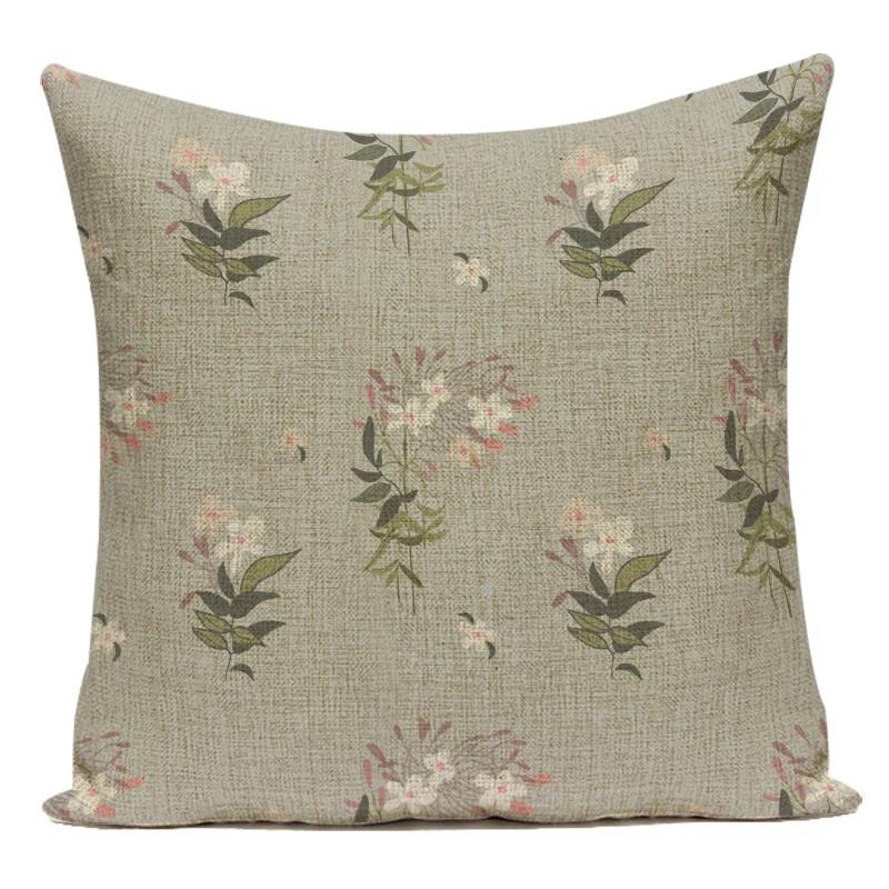 Vintage Floral Bee Decorative Cushion Covers Nordic Home Decor Sofa Chair Living Room Cushions Custom Throw Pillow Covers