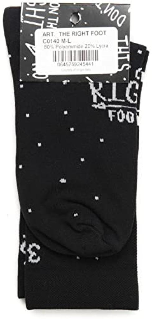 Cinelli Socks CHAS 4 THE RIGHT FOOT, Black, XS/S