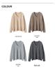 Women's V-neck Cashmere Sweater - 2026 Autumn/Winter, Gentle Style, Loose, Slimming, Thick Base Layer Pullover.