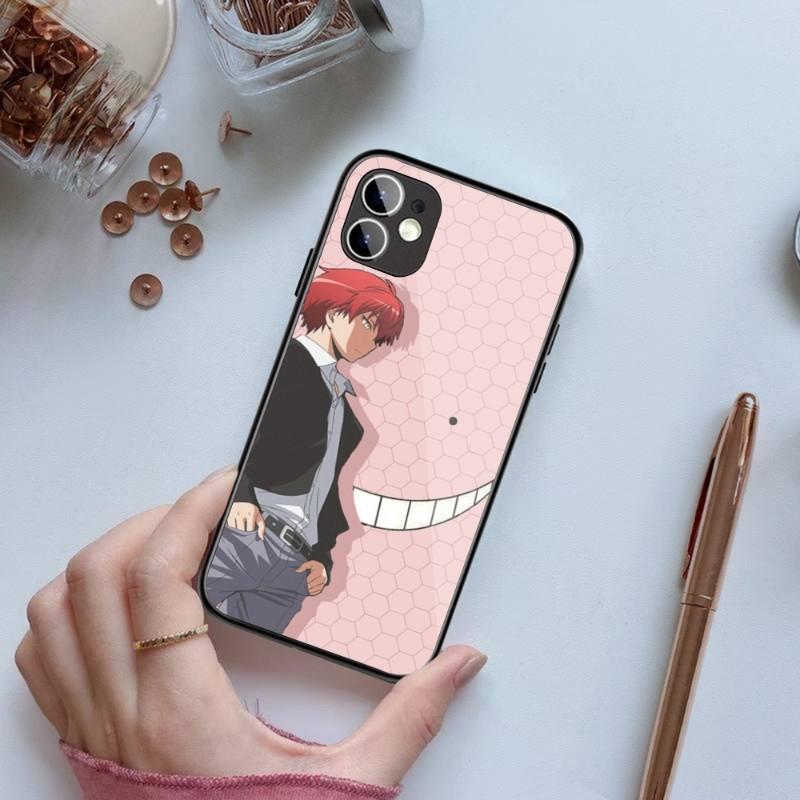Assassination Classroom Phone Case For IPhone 14 13 12 11 XS X 8 7 6 Plus Mini Pro Max SE 2022 Black PC TPU Glass Phone Cover