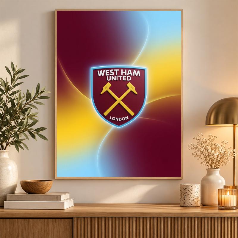 West Ham United Football Diamond Painting Kit 5D Full Drill DIY Diamond Mosaic Wall Art Home Decor