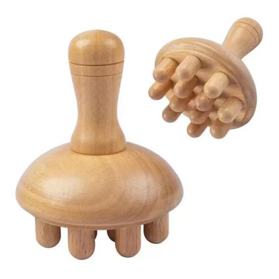 Brosse de Massage en Bois Lisse Sans Ébavures Design Ergonomique Facile à Utiliser Portable Brosse Anti-Cellulite pour le Corps pour Hommes Femmes