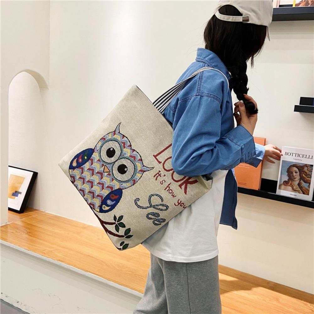 Embroidery Handbag Large Capacity Underarm Bag Fashion Tote Bags