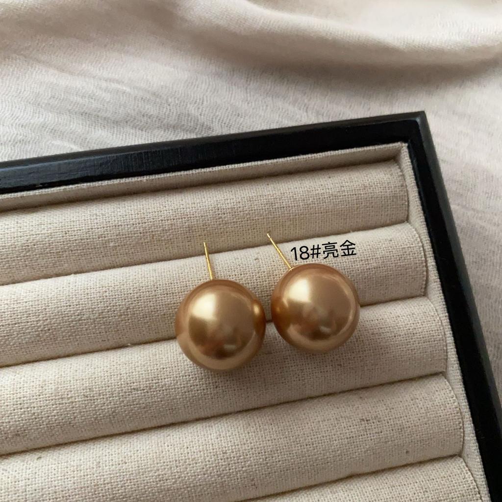 Simple And Sweet Atmosphere Pearl Multi-Color Stud Earrings, Advanced Not Monotonous And Versatile, Simple And Generous Light Luxury Earrings
