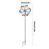 Iron Flower Windmill Toy Garden Spinner for Windmill Yard Garden Balcony Vertical Rainbow Windmill Spinner