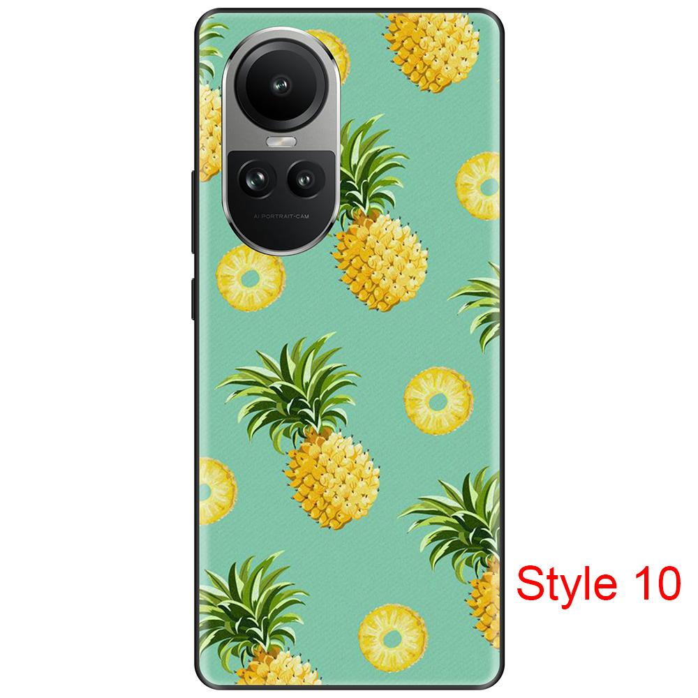 Black Case for Oppo Reno 10 10Pro 6.67inch Case On OppoReno10Pro Dust-proof Fundas Coque Etui Bumper Soft Tpu