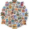 10/30/50pcs Vintage Japan Style Street Shop Stickers Retro Cartoon Decals DIY Journal Scrapbook Diary Aesthetic Graffiti Sticker