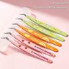 False Eyelash Tweezers Lash Extension Stainless Steel Scrapbook Sticker Tape Picking Straight Head Elbow Tweezers Diy Crafts