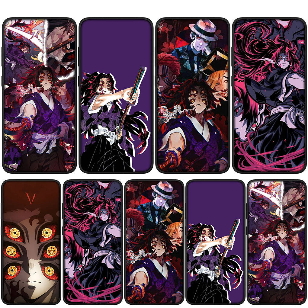 Cover for iPhone 17 16 15 Xiaomi Poco Redmi Note 14 13 12 11 Pro 16e Samsung Galaxy S25 S24 S23 OPPO Huawei Cartoon Demon Slayer Kokushibo Phone Case