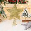 Plastic Christmas Tree Topper: Powder-Coated Five-Point Star Decoration