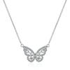 Lindon moda colar feminino jóias encantos senhora moda borboleta pingente clavícula corrente casamento