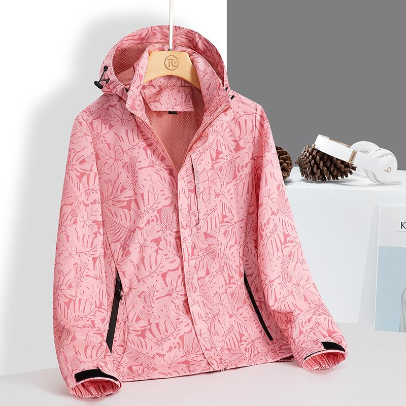 Couple Windproof Waterproof Large Size Single Jacket Casual Outdoor Sports Men's and Women's Jacket Breathable Men's Camouflage Jacket